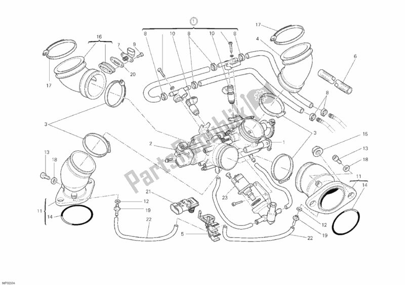 Todas las partes para Cuerpo Del Acelerador de Ducati Monster 1100 S ABS 2010
